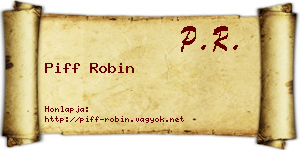 Piff Robin névjegykártya